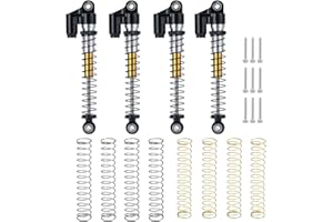 JHR MOHERO Adjustable RC Shocks Absorber Damper Aluminum 48mm for 1/24 RC Crawler Car Axial SCX24 AXI90081 Deadbolt Upgrades (Black)