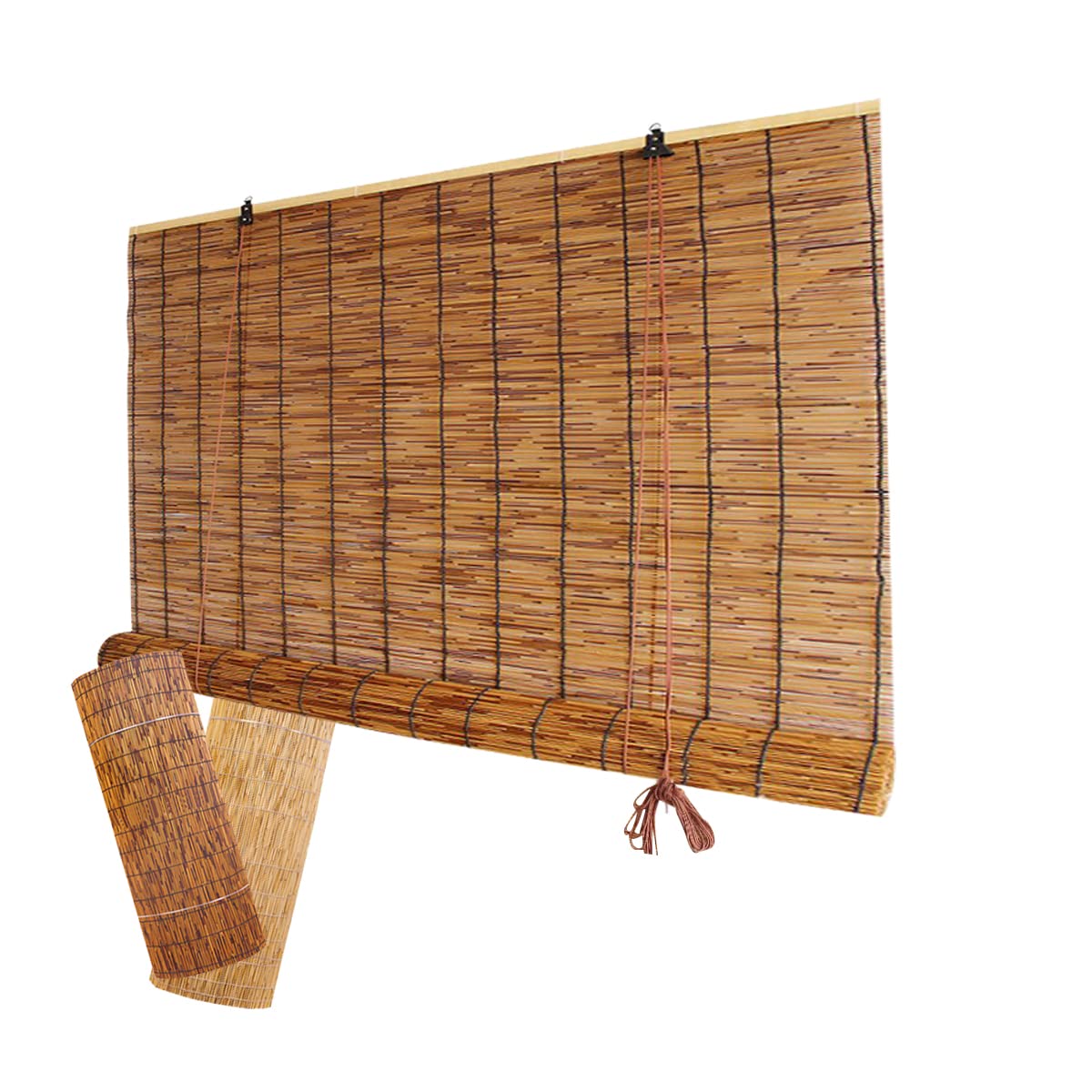 Bamboo Shades for Patio,Retro Bamboo Blinds,Outdoor