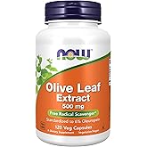NOW Foods Supplements, Olive Leaf Extract 500 mg, Free Radical Scavenger*, 120 Veg Capsules