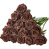 Carlita‘s Blooms 15pcs Fake Roses Artificial Silk Flowers Faux Rose Flower Long Stems Bouquet for Arrangement Wedding Centerpiece Party Home Kitchen Decor