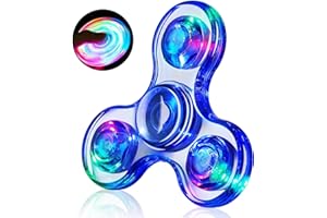 GIGILLI Fidget Spinner for Kids Adults, Light up Sensory Fidget Toys for Kids 4-8-12, Classroom Prizes LED Glow in The Dark Hand Spinner for ADHD Autism Boys Girls 3-5 Christmas Stocking Stuffers Gifts