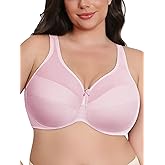 Baetty Underwire Bras for Big Buster Women Full Coverage Minimizer Cross Back Non-Padded Plus Size Bra