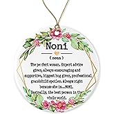 WolfeDesignPDD Noni Noun Ornament - Christmas Ornament for Noni - Mother's Day Ornament - Noni Gifts - Noni Definition - Keepsake Printed on Both Sides