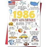 Beixian Funny 40th Birthday Card for Women Men, Happy 40th Birthday Gifts for Him Her, Unique 40 Year Old Bday Decorations for Friend Sister Brother Husband Wife