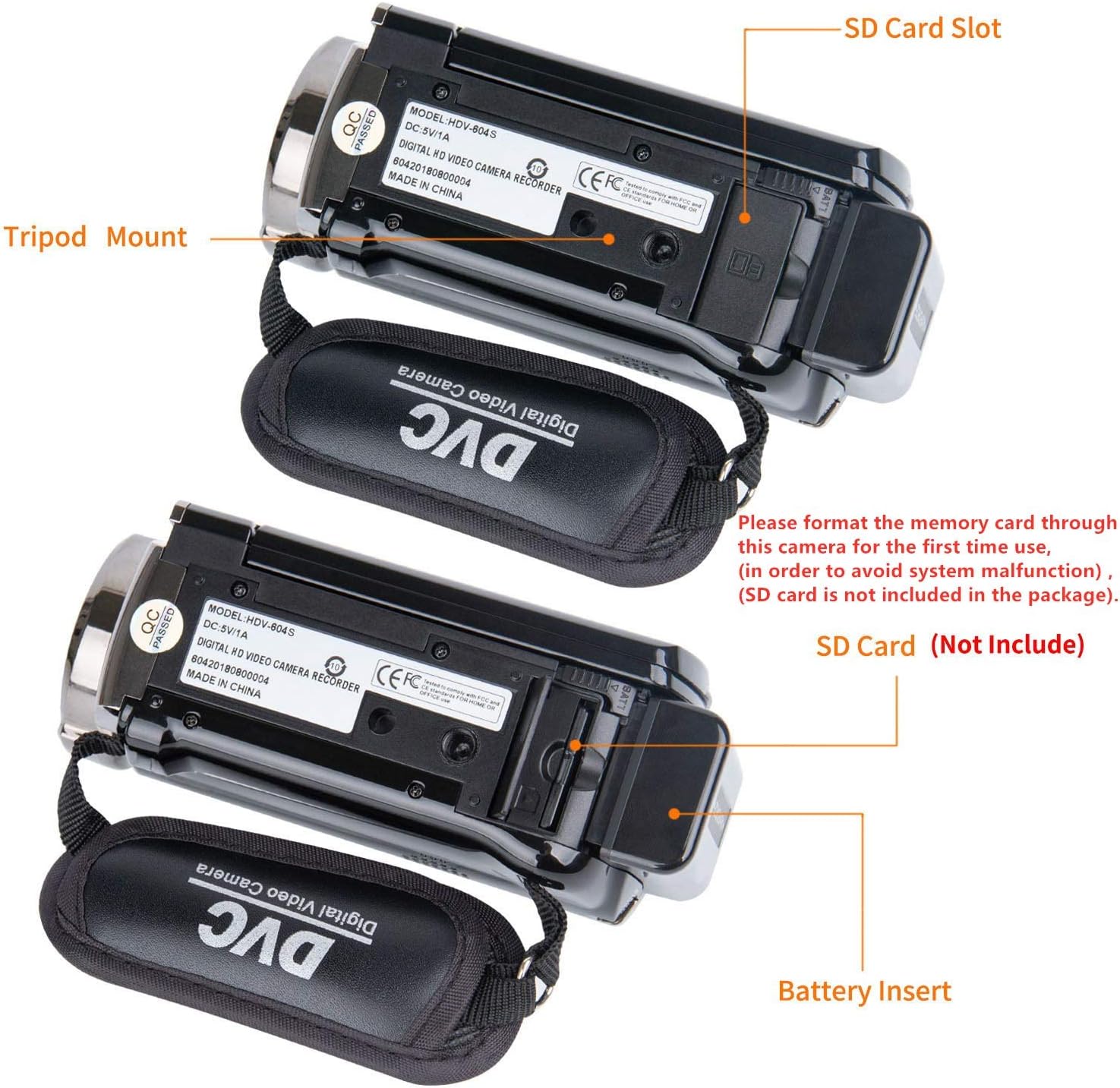 Video Camera Camcorder Digital YouTube Vlogging Camera Recorder kicteck Full HD 1080P 15FPS 24MP 3.0 Inch 270 Degree Rotation LCD 16X Digital Zoom Camcorder with 2 Batteries(604s) : Camera & Photo