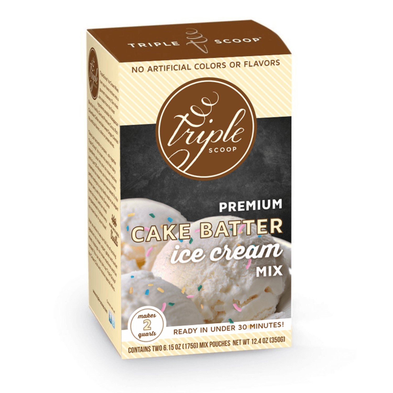 Triple Scoop Premium Ice Cream Mix, S'mores, starter for use with home