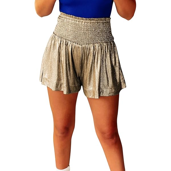 Women Y2K Silk Mini Bubble Shorts Ruffle Hem Low Waisted Satin