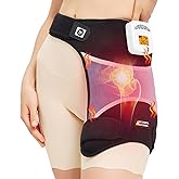 AOKESTE Cordless Hip Heating Pad for Hip/Sciatica Pain Relief,Massager Vibration Low Noise Upgraded 5000mAh Rechargeable Battery Heating Pad for Hip,Heated Wrap for Lower Back, Buttocks,Auto Shut Off