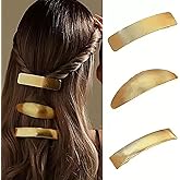 Duleylv 3 PCS Metal Hair Clips for Women Simple Hair Barrettes Large Gold Hair Accessories French Hair Clips for Long Thick Thin Hair Set 13