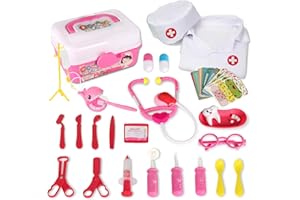 Zefinot Doctor Kit for Toddlers 3-5 - Kids Doctors Play Set with Costume and Stethoscope, Pretend Play for Toddlers 3-5