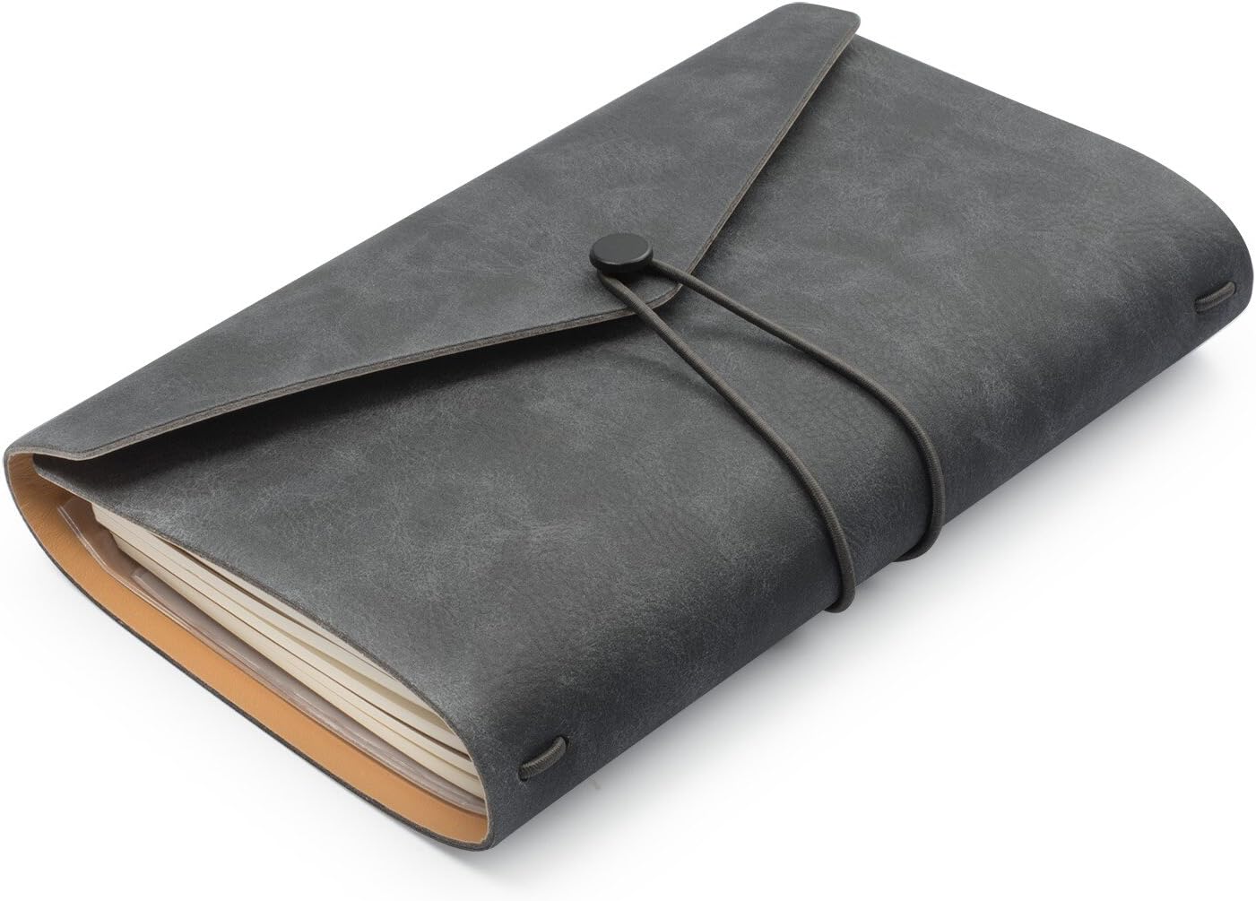 Travel Journal Refillable Leather Travelers Notebook as Multifunctional Bullet Journal Perfect for Men & Women Writing Drafting Drawing 3 Inserts Zipper Pocket Card Holder Field Notes Cover by Keeact