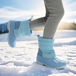 DREAM PAIRS Boys Girls Snow Boots Water-Resistant