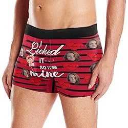 Custom Face Boxer Briefs, I Licked You So It's Mine