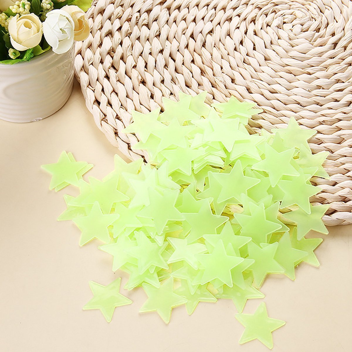 Luminous Sticker Glow in Dark 275 pcs Fluorescent Easy Peel and Stick Stars Meteors Moons Clouds for Wall and Ceiling of Baby Kids Room