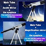 BESIMLI Telescope for Kids 50mm 360mm Refractor 90X with Tripod view 5