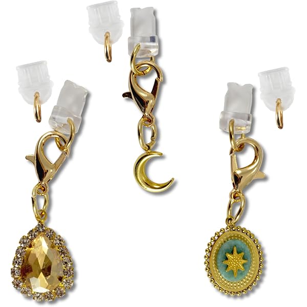 Bouchons Anti-poussière USB-C 12 Styles - Pendentifs Lune, étoile, Dragon - Protection Et Décoration Téléphone