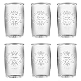 Dingerjar Vintage Drinking Glasses set of 6 Artisan