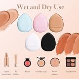 WLLHYF 10 Mini Triangle Makeup Sponges for Loose Powder Foundation Wet Dry view 4