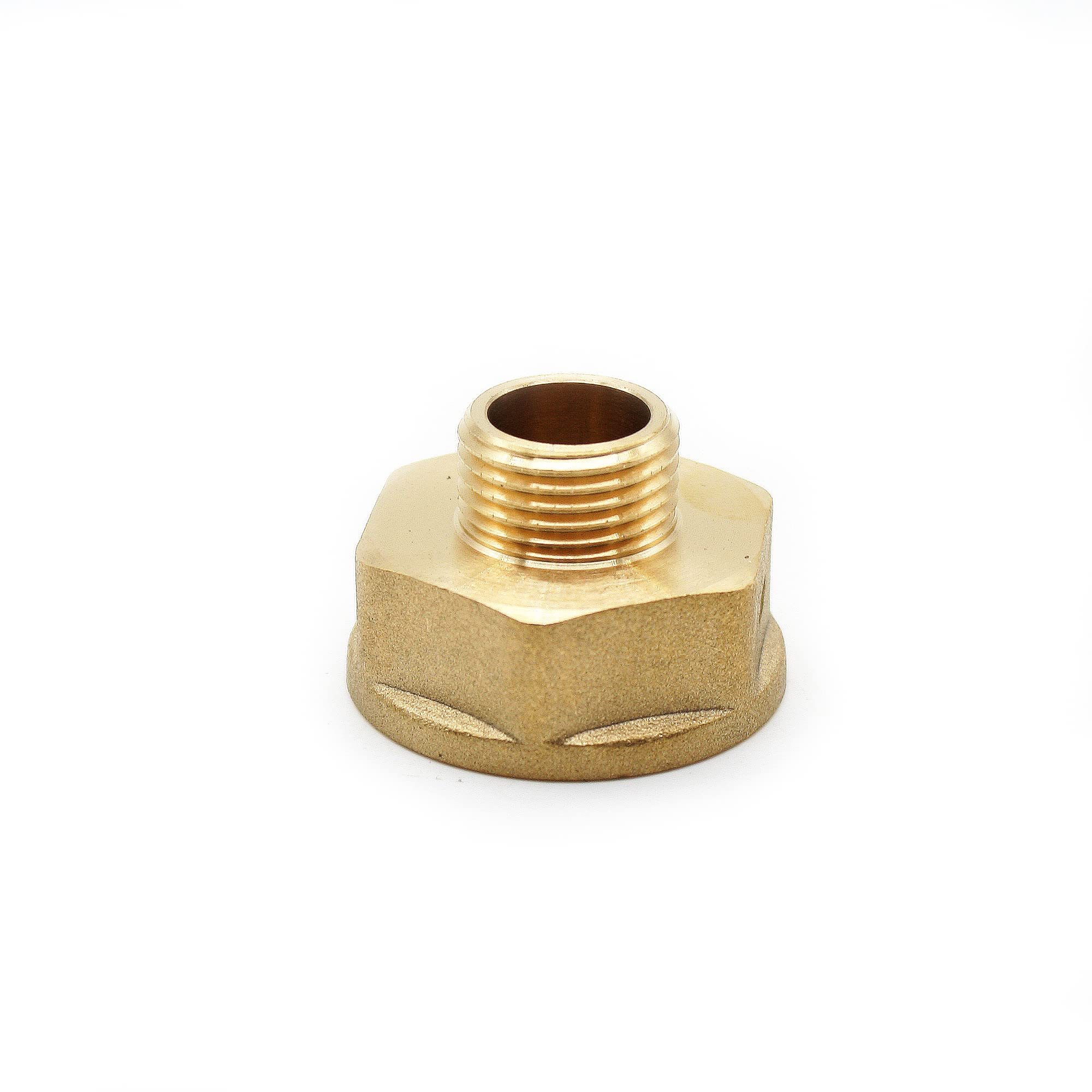 DOJA Barcelona Threaded Pipe Reduction, Pipe Reducer Fitting Male - Female Pipe Adapter - 3/8" to 3/4" - Brass Pipe Adapter Shower Hose Adapter, Washing Machine Drain and Garden tap to Hose Connector