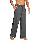 WiWi Viscose from Bamboo Mens Pajama Pants Soft Lounge Bottoms Sweatpants Sleep Pant Drawstring with Pockets S-XXL