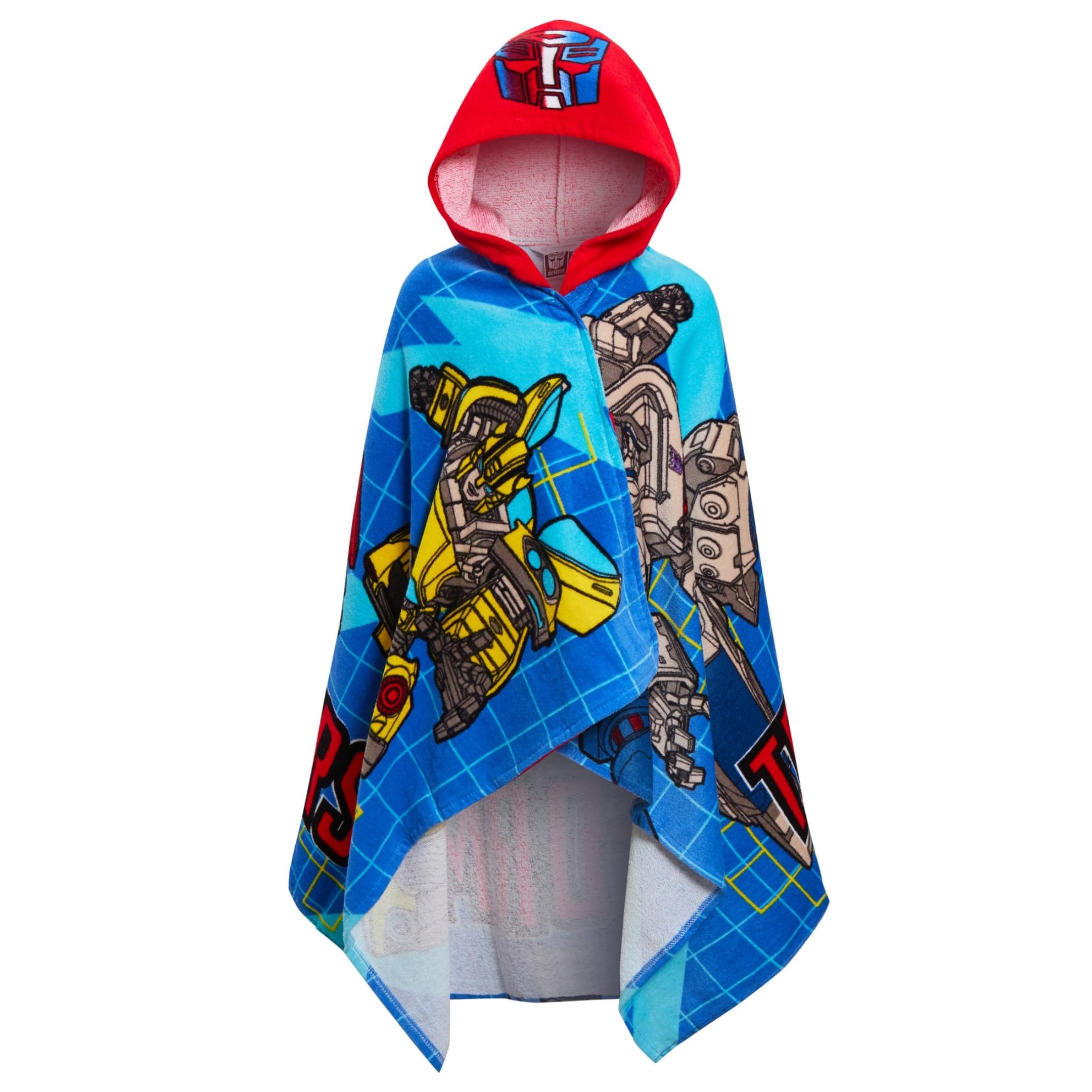 Transformers Boys Hooded Towel Kids Poncho 100% Cotton Beachtowel Bumblebee Bath Towel Dres Up Swimming Wrap