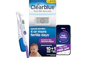 Clearblue Advanced Digital Ovulation Test Kit, Plus Bonus Rapid Detection Pregnancy Test, 10 Ovulation Tests & 1 Pregnancy Te