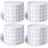 Nuanchu 4 Rolls Non-Woven Cover Roll Stretch Tape Non-Woven Adhesive Bandages Breathable Bandage Tape Cohesive Wrap Bandages Protective Stretch Bandage Film