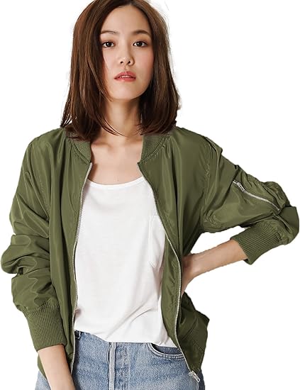 Amazon Ma 1 リブ付きブルゾン レディース L ノーマルカーキ 服 ファッション小物 通販 Amazon Ma 1 リブ付きブルゾン レディース L ノーマルカーキ 服 ファッション小物 通販