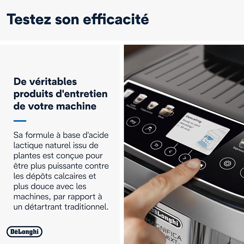 EcoDecalk Détartrant DLSC500, 5 Doses de Décalcification, Accessoire de Maintenance pour Machine à Café, Ingrédients à Base de Plantes, Bouteille Avec 5 Doses, 500ml