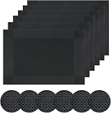 Famibay Placemats and Coaster Sets 45x30 cm 6-Piece Heat Resistant