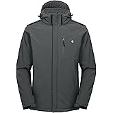 Little Donkey Andy Men's Warm Sherpa Lined Winter Softshell Jacket Windproof Mountain Ski Snow Coat with Removable Hood
