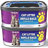 Cat Litter Refill Bags|Jumbo 28FT 2Pack Cartridges Compatible with Litter Genie Refill Standard,Plus,Style Pail | Up to 8 Mon