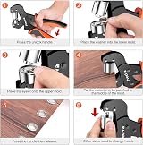 Preciva Magnetic Eyelet Punch Kit 10mm 6mm, 2 Sets Heads, 400 Grommets view 5