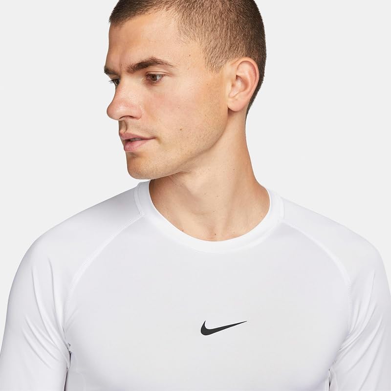 FB7919-100 M NP DF Tight Top LS Maglia Lunga Uomo White/Black Taglia L
