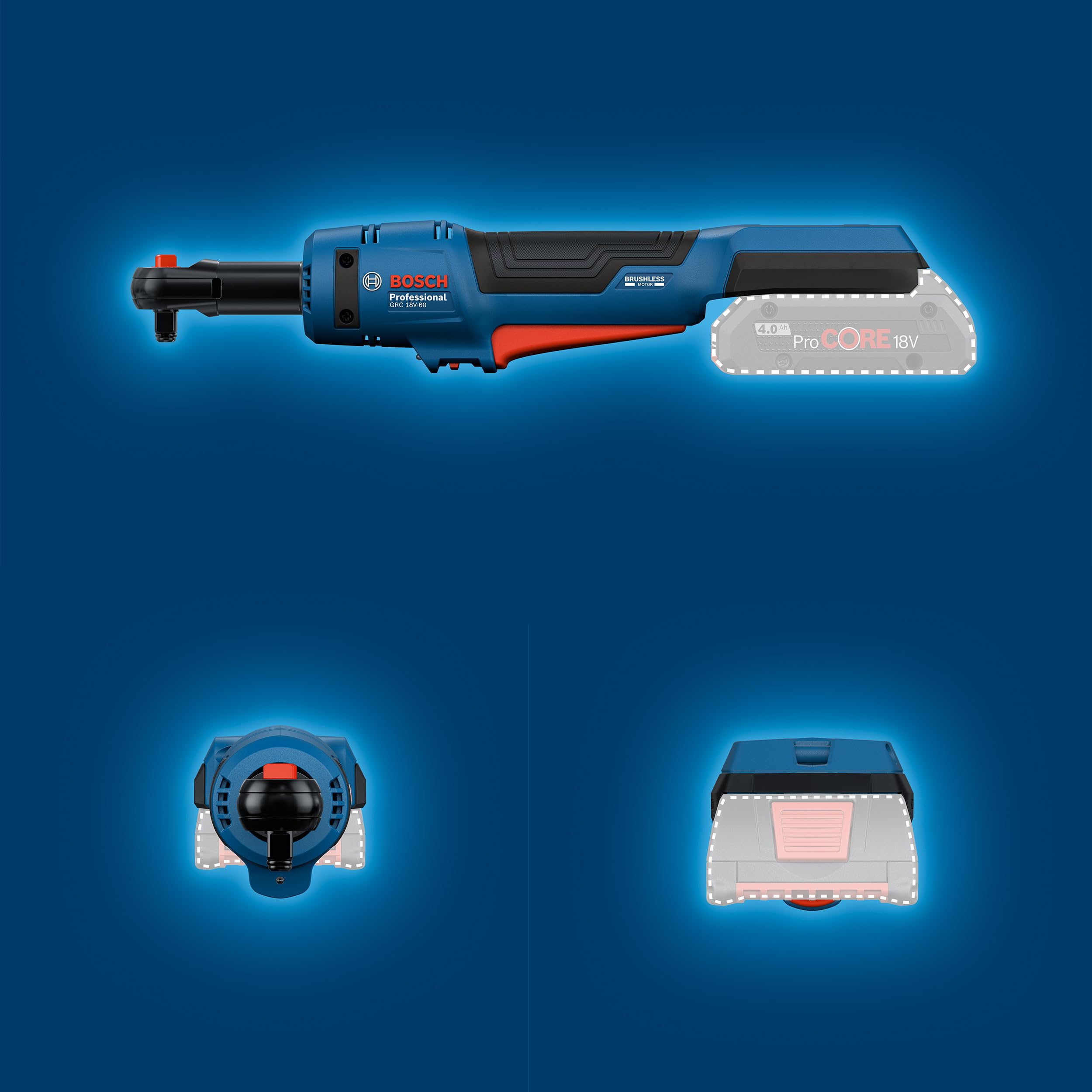 Bosch Professional 18V System Akku-Ratschenschrauber GRC 18V-60 7