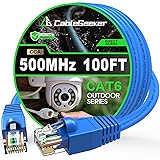 CableGeeker Cat6 Outdoor Ethernet Cable 100 ft CCA