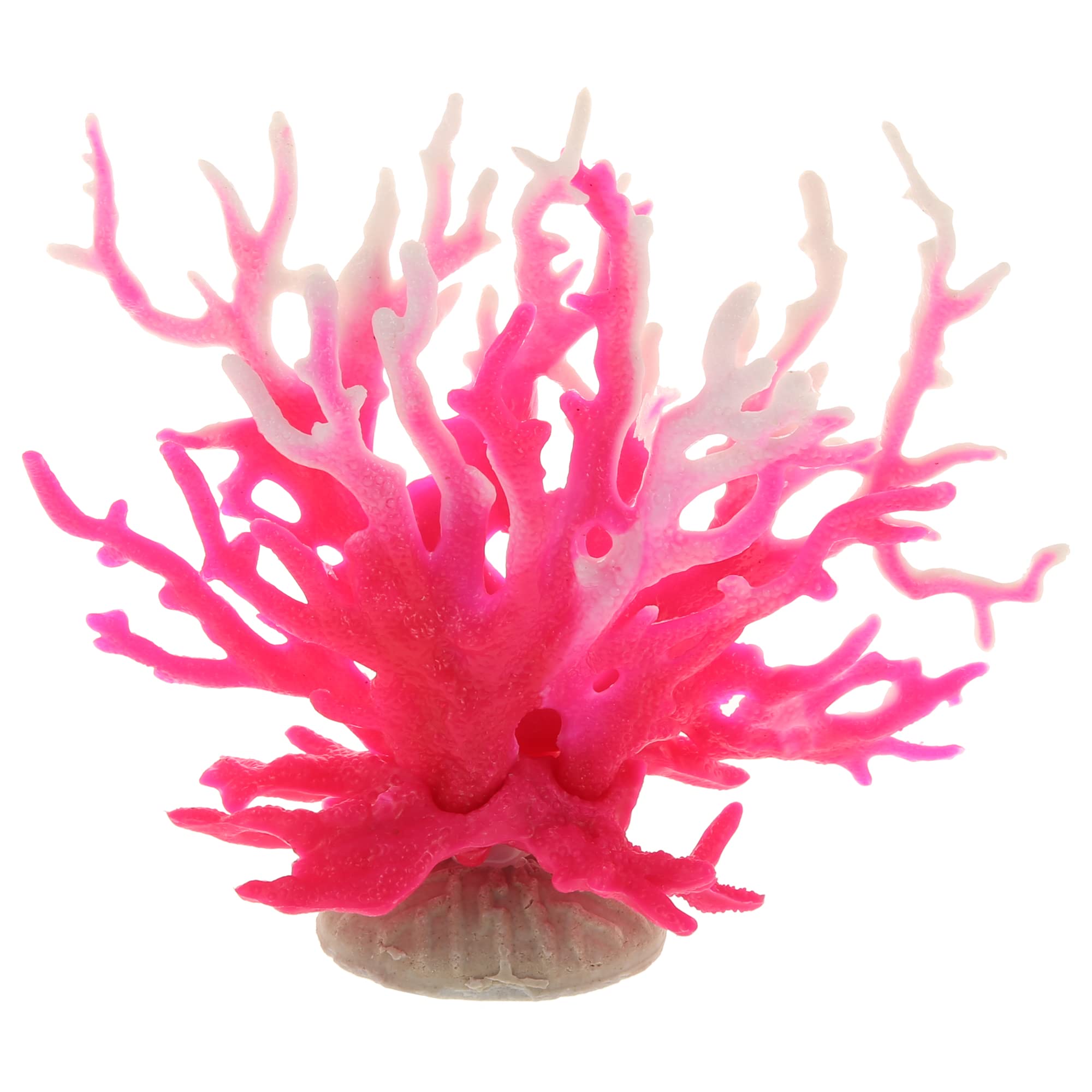 VOCOSTE Coral Reef Decor, Mini Faux Coral Decor for Aquarium Decorations, Pink White,6.5"x5.83"