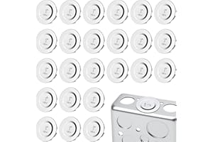 LITGURU 24 Pcs 1 inch Knockout Seal Electrical Box Knockout Plugs Removable Seals for Conduit Pipe Assorted Sizes to Fit Unused Electrical Box Openings