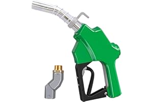 1'' NPT Automatic Fuel Nozzle with Fuel Hose Swivel & Hook, Auto Shut-Off Aluminum Alloy Diesel Nozzle Max Flow Rate 30 GPM, 