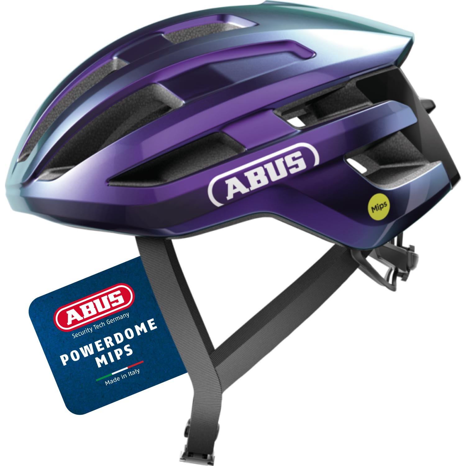 ABUS PowerDome MIPS road bike helmet - lightweight bike helmet with clever ventilation system and impact protection - Made in Italy - for men and women