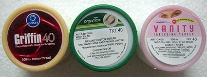 Set Of 3 Spool Vanity Organica Griffin Eyebrow Threading Thread India Amazon Co Uk Beauty