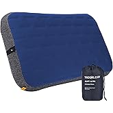 TREKOLOGY Camping Pillow - Large Inflatable (24"x15") for Home-Like Comfort, Portable & Ergonomic, Easy to Clean, Durable & Leak-Proof, Removable Strap for Secure Fit β ALUFT Ultra (Blue)