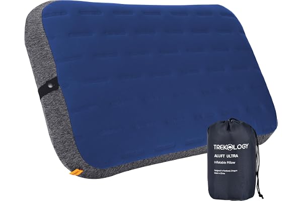 TREKOLOGY Large Inflatable Camping Pillow – Lightweight, Portable, and Comfortable for Camping, Hiking, and Travel - ALUFT Ul