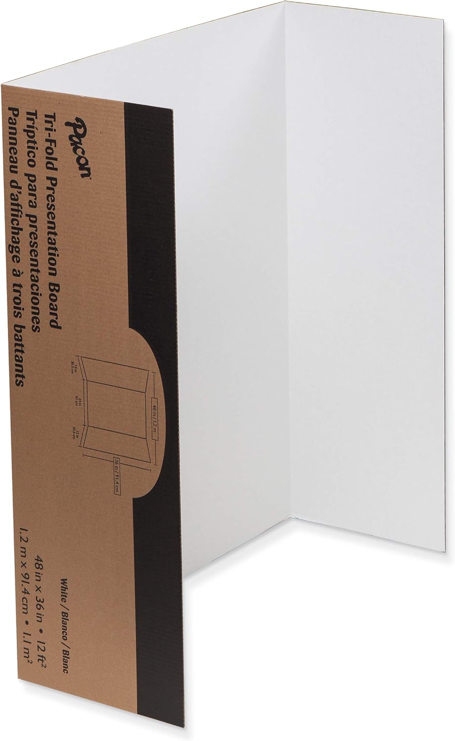 Pacon Presentation Board, White, Single Wall, 48" x 36", 4 Boards : Presentation And Display Boards : Office Products