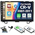 Car Stereo MP5 Player for Honda CRV 2007-2011 Car Radio with Apple Carplay Android Auto Mirror Link, 9" Touch Screen Car Radio with Bluetooth Backup Camera FM SWC Dual USB Input