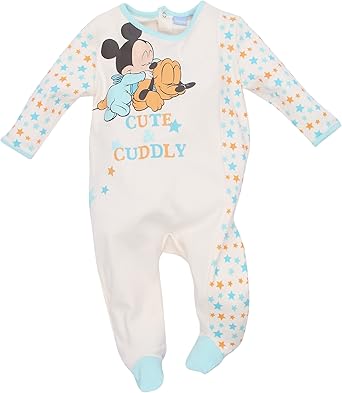 Disney Mickey Pyjama Mixte Bebe Blanc 3 Mois Amazon Fr Vetements Et Accessoires