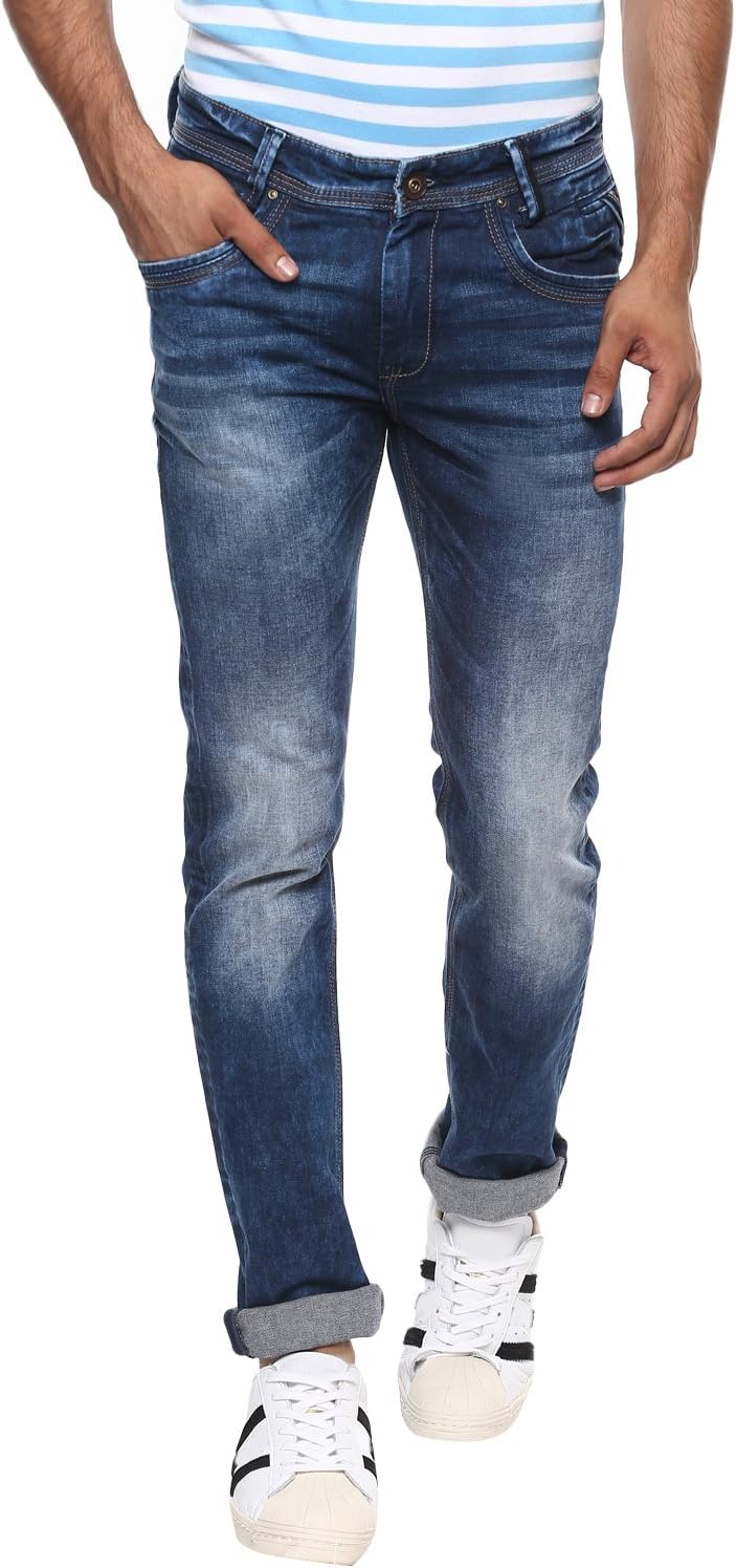 Mufti Mens Slim Fit Low Rise Jeans