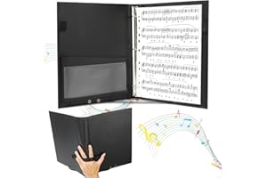 Yweller 3 Ring Sheet Music Folders,Large 10.5" x 13.5" Choral Muisc Folder,Premium Concert Choral Folder Fits Letter Size 8.5