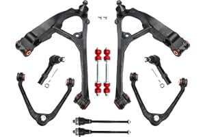 PRAOENTS 10pc Front End Upper and Lower Control Arms Suspension Kits with Polyurethane for 1999-2006 Chevy Silverado GMC Sierra 1500, 2000-2006 Suburban 1500 Tahoe Yukon/Yukon XL 1500
