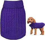 Jodsen Small Dog Jumper Winter Knit Pullover Purple XS